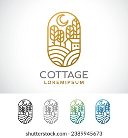 House Modern Line Logo Design Template