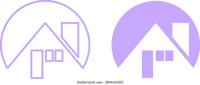 House Modern Simple Icon With Vector And Transparent Background