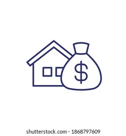 House And Money Line Icon