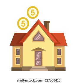 House with money over it