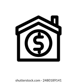 house money Property icon line style