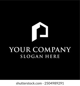 house monogram logo concept, clean, modern, strong.