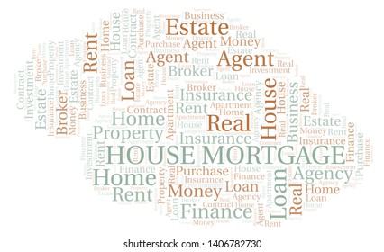 House Mortgage word cloud. Wordcloud made with text only.