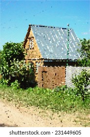 House. Mosaic technique