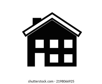 Casa, motel, edificio. Imagen vectorial. Icono.