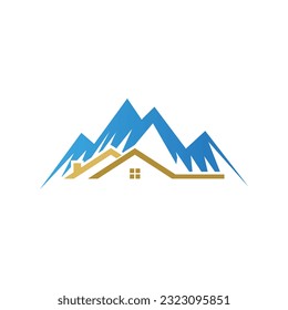Imagen vectorial del logotipo del realeza de montaña de la casa