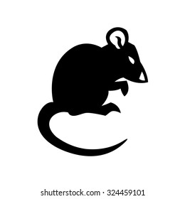 house mouse vector drawing home parasite - set of household pests in pure style