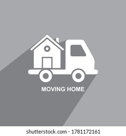 Move Home Icon Relocation House Icon Stock Vector (Royalty Free) 1709616442