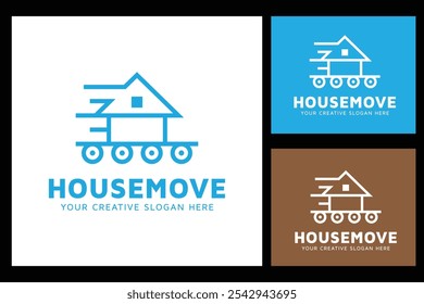 House Move Symbols Logo Design Template. Home Rent Loan Mortgage Buy Sale Property Logo Design Template