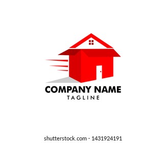 House Moving Logo Design Template Stock Vector (Royalty Free ...