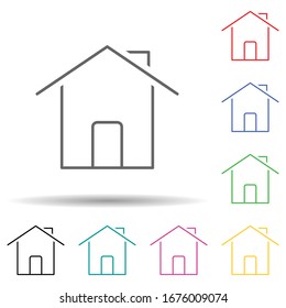House multi color set icon. Simple thin line, outline vector of web icons for ui and ux, website or mobile application