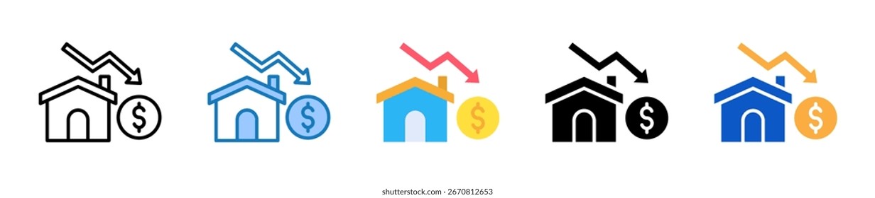 House multiple style icons set design vector illustration.