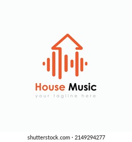 House Music Logo Template Design 