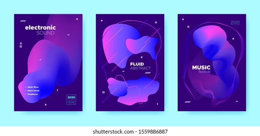 House Music Poster. Abstract Gradient Shape. Night 3d Banner. Blue Fluid Shape. Pink Electro Music Poster. Purple Abstract Gradient Blend. Night Club Festival. Dj Party. Trance Music Poster.