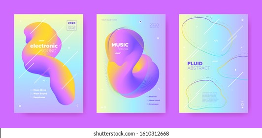 House Music Poster. Abstract Gradient Blend. Disco Club Flyer. Fluid Shape. Pink Dance Music Poster. Pastel Abstract Gradient Shape. Night Club Festival. Dj Party. Techno Music Poster.