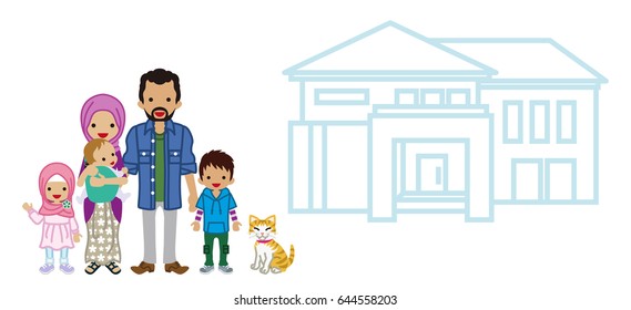 House and Muslim Family