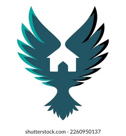 house negative space falcon logo