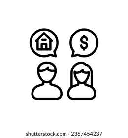 House Negotiation Symbol in Vektorgrafik. Illustration