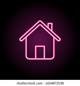 House neon icon. Simple thin line, outline vector of web icons for ui and ux, website or mobile application