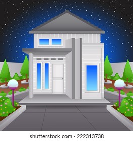 House at night 