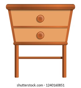 House nightstand icon. Cartoon of house nightstand vector icon for web design isolated on white background