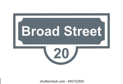 House number main street and vector street sign frame, house number plate design