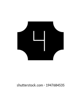 icono de signo de número de casa en un icono de glifo de forma plana sólida, aislado en fondo blanco 