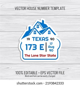 House Number for sticker or laser cutting