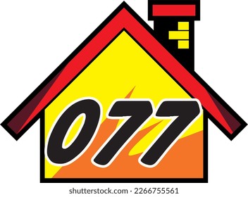 house number in vector art style