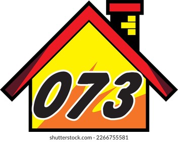 número de casa en estilo de arte vectorial