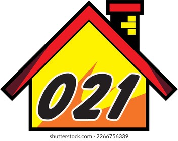 número de casa en estilo de arte vectorial
