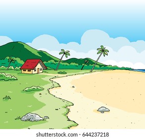 house on  Beach by the sea