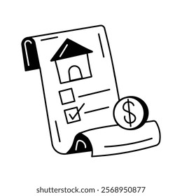 House on a document, representing property paperwork or mortgage