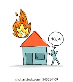 house on fire