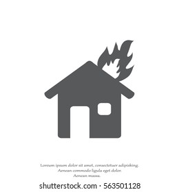 House on fire.