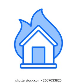 House On Fire Icon Element For Design