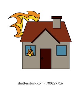 house on fire icon image 