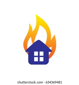 house on fire logo