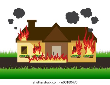 58,861 House on fire vector Images, Stock Photos & Vectors | Shutterstock