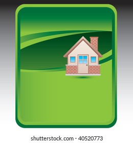 house on green background