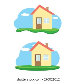 House on green grass