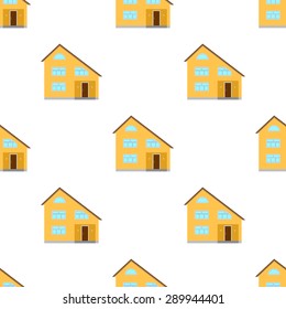 House on a light background, seamless image