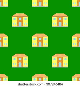 House on a light background, seamless image  