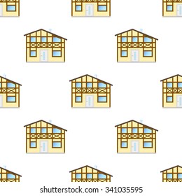 House on a light background, seamless image  vector 
