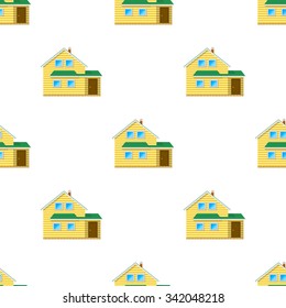 House on a light background, seamless image  vector