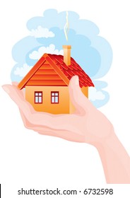 The house on a palm