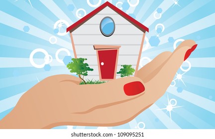 The house on the palm as a symbol of Affordable Housing