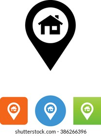 House on pin icon