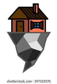 House on a soaring rock