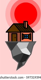House on a soaring rock